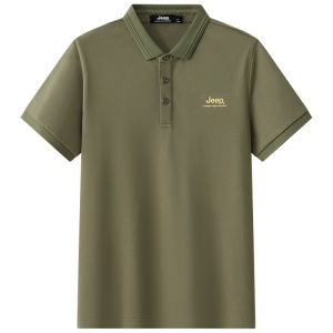 Jeep | Jeep Mens Polo Shirt Quick Dry Collared Summer Outdoor Short Sleeve Ice Oxygen Cool Sport Large Size Simple T-Shirt Casual Wear