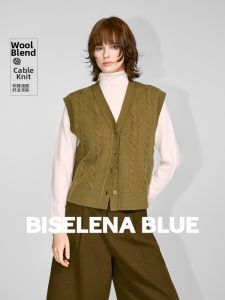 BEIQIANI | Layered Short Vintage Wool Knit Vest