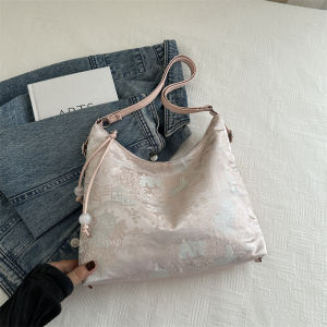 Retro Trendy Large Capacity Womens Tote Bag Versatile Crossbody Backpack Casual Bucket Shape Soft PU Leather Handbag