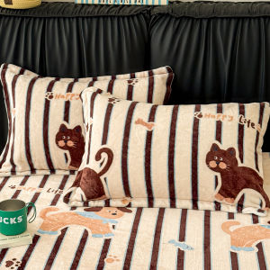 Winter Milk Velvet Pillowcases Coral Fleece Lined Pillow Covers Rectangular Envelope Closure Non Disposable Home Use Adult