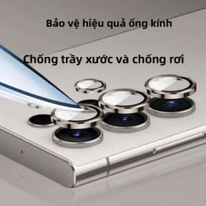 Vỏ Bảo Vệ Camera 2-3 Chiếc Có Vòng Kính Cường Lực Cho Samsung Galaxy S24 Series S24 S24 Plus S24Ultra - Phim Ống Kính Điện Thoại Di Động