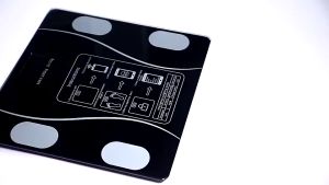 Lepu Rechargeable Digital Smart Body Fat Weight Scale 15 Body Composition Monitor with Heart Rate F4 Pro