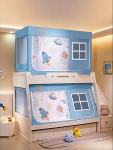 Kiss Dear | No-Install Childrens Bed Canopy with Curtains