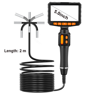 LCD Monitor Industrial Inspection Camera 360 Articulating Borescope 1080P 6.0mm 4.3inch With 2 Way Articulation For Automotive