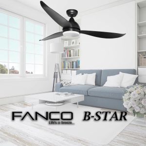 FANCO B-Star ceiling fan DC motor with 3 tone LED light 24w remote control
