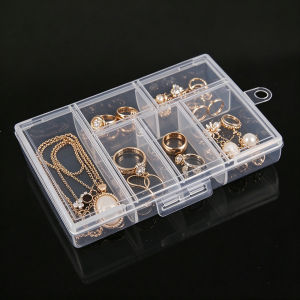 Transparent earring ring storage box nail tool accessory storage box fish hook and fishing gear bead storage box
