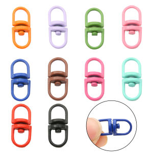 10/30Pcs 8x19mm Colorful Keychain Connector Keyring Connectors Clasp Rings DIY Jewelry Findings Supplies Accessories