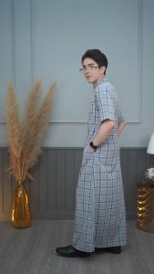 โต๊ปลายสก็อตแขนสั้น สีพาสเทล ทรงสวยใส่ออกมาแล้วดูดี เหมาะสำหรับใส่ละหมาดออกงานอิสลาม AE84วาริสมุสลิม