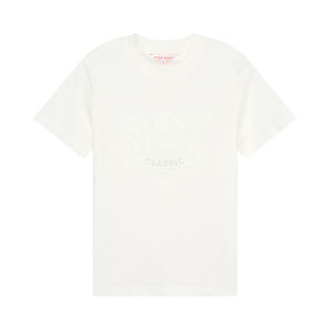 Summer New Simple Color Womens Round Neck T-Shirt