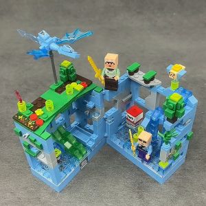 LELE Mainan Minecraft Block Minicraft LED Model Susun Edukasi Mainan Anak Laki-laki 7/8/9 tahun