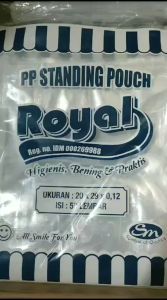 P2 JOLIE/Royal-PP Standing Pouch 9cm sampai 29cm/Plastik Klip Double Seal/isi 50pcs