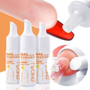 3 bottles Nail Glue Remover for Fake Nails Easily Removes Acrylic Nails Press-On Nails & Rhinestones - Convenient Prying Cap