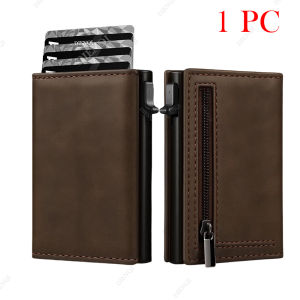 Rfid Credit Card Holder Wallet Mens Bank Cardholder Aluminium Metal Case Slim Minimalist Walet Coin Purse Smart Wallets for Men
