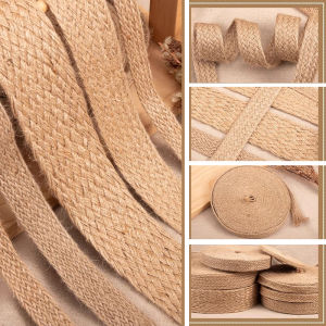 10M Burlap Ribbon Natural Jute Burlap Twine Cord Vintage Rustic Linen Cord DIY Bow Craft Gift Wrapping Party Decor