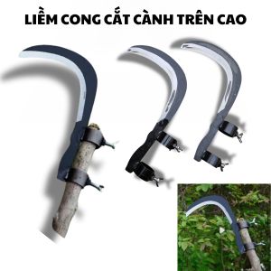 Liềm Cong Cắt Cành Trên Cao Vạc Cỏ Cán Nối Vặn Ốc Siêu Tiện Lợi