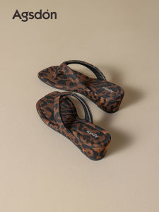Agsdon | New Leopard Print Sandals for Women Summer Wear with Skirts Flip Flops