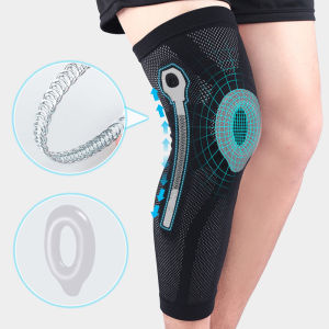 1Pcs Sport Long Knee Support with Silicone Antiskid for man woman Compression Brace Pad for for Joint Pain Relief And Injury Recovery Leg Sleeve for Basketball volleyball cycling yoga dance Sport knee protector for knee protect