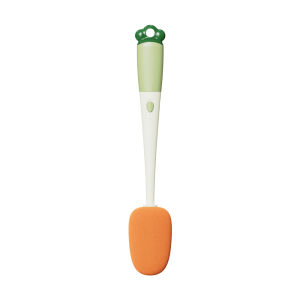 1/2 creative 3-in-1 cup brush carrot shaped long handle bottle brush household multifunctional cup washing brush cleaning brush