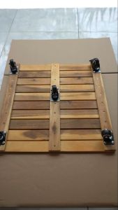 Đế Lót Chậu Cây Có Bánh Xe ANKAN Kệ Giá Đỡ Chậu Hoa Cây Cảnh Hình Vuông Màu Vàng R50 Cm Tải 150kg