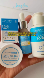 AMR GLOW - 1 Paket Amr Glow Skincare With 1pcs Whitening Serum Gold