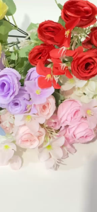 Artificial Flower Mawar Rose 6 Cabang Bunga Palsu Bouquet Dekorasi Hantaran Seserahan BG138