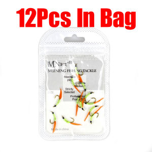 Topranc Feather Nymph Wet Fly Fishing Lure Artificial Insect Barbed Hook Trout Perch Freshwater Stream Fly Fishing Tackle