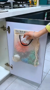 Combo 2 Túi Lưới Treo Đồ Dán Tường Đa Năng – Giỏ Lưới Dán Tường Đựng Hành Tỏi Bao Nilon Tất Vớ Đồ Lót - Túi Đựng Đồ Nhà Tắm Tiết Kiệm Không Gian / Giỏ Đựng Đồ Dùng Cá Nhân Treo Tường Decor Nhà