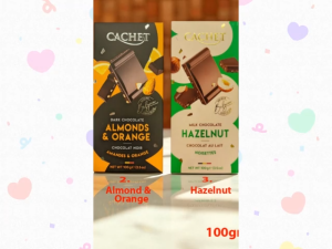 Cachet 100gr Dark Chocolate Chocolat Noir Almonds & Orange Coklat Rasa Jeruk Creamy Milk Hazelnut Chocolat Au Lait Nosettes Tekstur Lembut Dan Creamy Coklat Impor