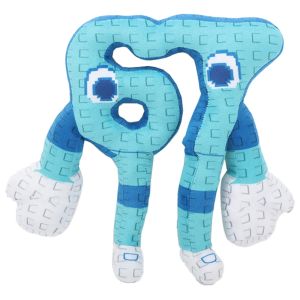 25cm STEAL A BRAINROT Blue No. 67 Plush Toy Cute House Dolls Game Surrounding Blue No. 67 Toys Soft Toys for Kids Birthday Gifts