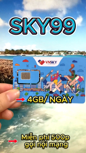 ( Sim Rẻ ) Sim 4G VNSKY Các Gói Mạng Nạp Theo Tháng - Chỉ Từ 69k Có Data Tốc Độ cao Dùng Mạng Thả Ga + Miễn Phí Nghe Gọi | 5G89 5G109 SKY99KM SKY69 SKY79 SKY89 SKY99 . FREESHIP - CHƯA KÍCH HOẠT