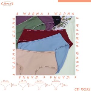 3 PCS celana dalam wanita SOREX MIDI 15232 super soft Polos