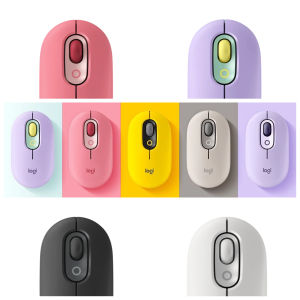 Logitech POP - เหมาะสําหรับการทํางานที่สร้างสรรค์และการใช้งานรายวัน การเชื่อมต่อ Bluetooth 5.1 1000 DPI สวิตช์อุปกรณ์ 3 เครื่อง