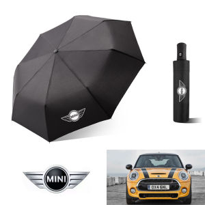 BMW Mini Mini Vehicle Umbrella 4S Shop Premium Gift Umbrella Present for Client Automatic 3-Fold Umbrella Long Handle Umbrella