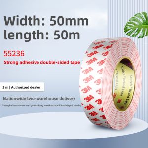3M | Ultra Strong Ultra Thin Waterproof Translucent Residue-Free High Adhesive Heat-Resistant Double-Sided Tape 50m