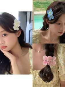 Mint Wave Butterfly Orchid Flower Hair Clip Womens Beach Photo Holiday Style Side Duckbill Clip Super Fairy Hair Accessories