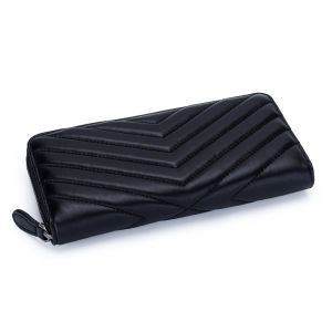 Pure Lamb Leather Wallets Couple Style Long Handheld Zipper Bag Genuine Soft Leather Men Women New Large Capacity Multi-Card Slots