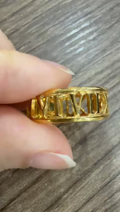 Poh Heng Jewellery 22K Roman Numeral Ring in Yellow Gold [Price By Weight] Feng Shui Ring Price Roman Numerals Ring Jewelry - Lazada