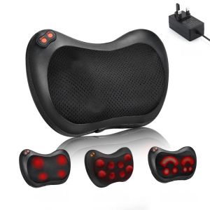 Ergonomic 3D Shiatsu Massage Pillow Deep Tissue Kneading Neck Back Massager with Heat Car Home Dual Use Muscle Relaxation