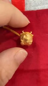 Poh Heng Jewellery 22K Guardians Of Fortune Ox Charm in Yellow Gold [Price By Weight]