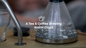 White Barisieur Tea & Coffee Maker with Built-In Alarm Clock (220V-240V)