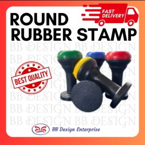 1 JAM SIAP !! COP BULAT NORMAL RUBBER STAMP - Cop Syarikat Cop Sekolah Cop Pejabat Fast Shipping