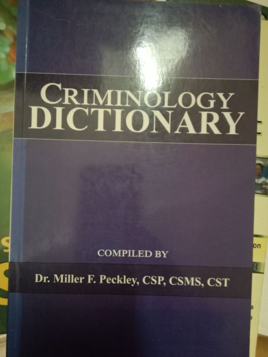 CRIMINOLOGY DICTIONARY Lazada PH
