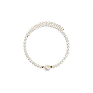 Adjustable Freshwater Pearl S925 Silver Hand Chain 4-9mm White