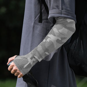 Ice Silk Sun Protection Sleeve Covers Mens Summer Lightweight Riding UV Protection Cool Hand Sleeves for Cycling Driving Fishing