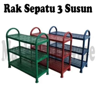 Rak Sepatu/Rak Sepatu Plastik/Tempat Sandal/Rak Serbaguna Susun 345b