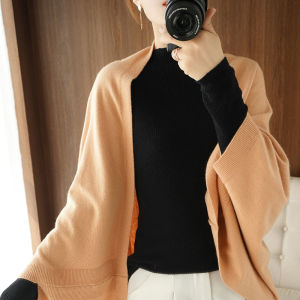 Knitted Small Shawl Womens Outerwear High End Spring Autumn Winter Match Sweater Shirt Scarf 18 Ways to Wear Commute Style