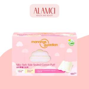 Bông Tẩy Trang Hộp Vuông Mannings Guardian Silky Soft Side Sealed Cotton Puff 100 Miếng