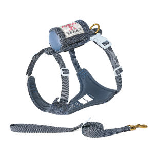 TRUELOVE Dog Harness And Leash Set Anti-Pull Adjustable Soft Pet Chest Strap Durable Leash With Poop Bag Dispenser Comfortable Handle For Dogs Outdoor
