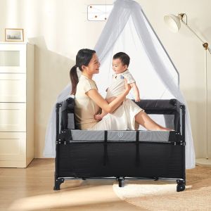 Baby Crib Complete Set: Mosquito Net & Foldable Portable Options
