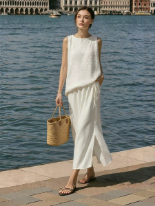 AMII | Leisure Style Vinegar Fiber Pleated Spliced Chiffon Dress